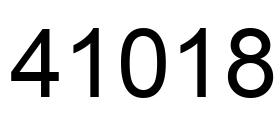 Number 41018 black image