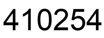 Number 410254 black image