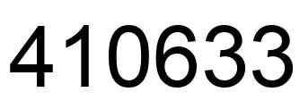 Number 410633 black image