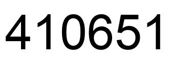 Number 410651 black image