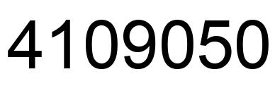 Number 4109050 black image