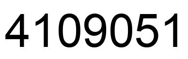 Number 4109051 black image