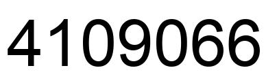 Number 4109066 black image