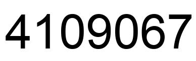 Number 4109067 black image