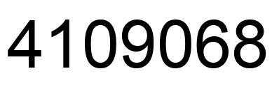 Number 4109068 black image