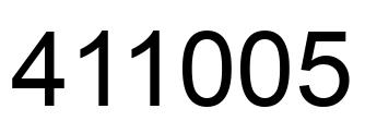 Number 411005 black image