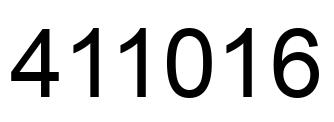Number 411016 black image