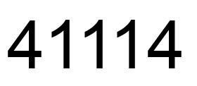 Número 41114 imagen negro