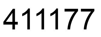 Number 411177 black image