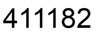 Number 411182 black image