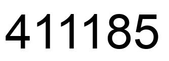 Number 411185 black image
