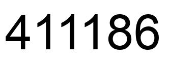 Number 411186 black image