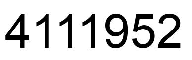 Number 4111952 black image