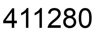 Number 411280 black image