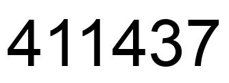 Number 411437 black image