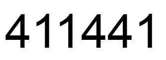 Número 411441 imagen negro