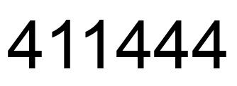 Número 411444 imagen negro