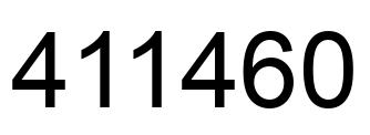 Number 411460 black image