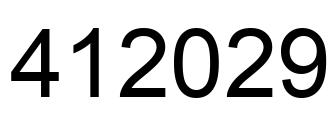 Número 412029 imagen negro