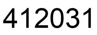 Número 412031 imagen negro