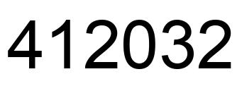 Número 412032 imagen negro