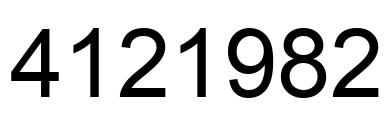 Número 4121982 imagen negro