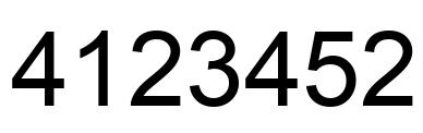 Número 4123452 imagen negro