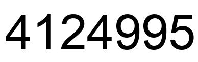 Número 4124995 imagen negro