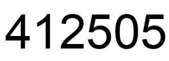 Número 412505 imagen negro