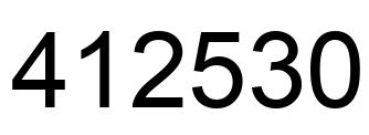 Number 412530 black image
