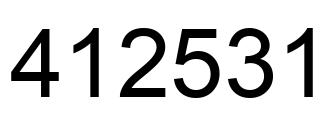 Number 412531 black image