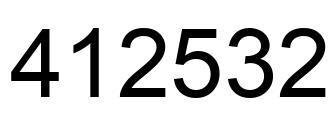 Number 412532 black image