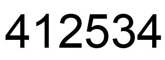 Número 412534 imagen negro