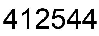 Número 412544 imagen negro