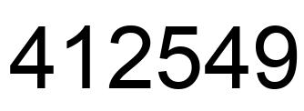 Número 412549 imagen negro