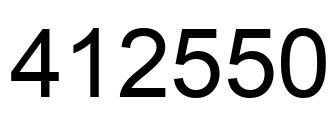 Número 412550 imagen negro