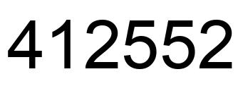 Número 412552 imagen negro
