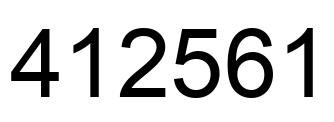 Número 412561 imagen negro