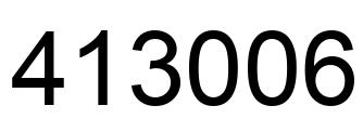 Number 413006 black image