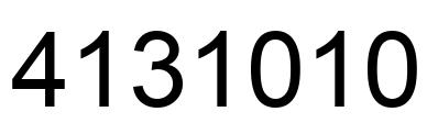 Number 4131010 black image
