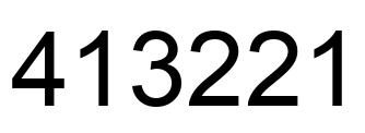 Número 413221 imagen negro