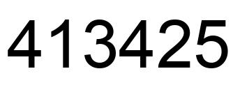 Número 413425 imagen negro