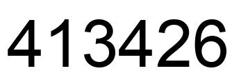 Número 413426 imagen negro
