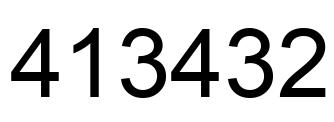 Número 413432 imagen negro
