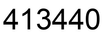 Number 413440 black image