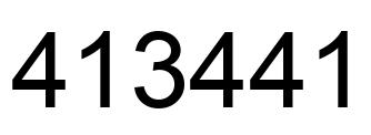 Número 413441 imagen negro