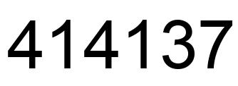 Number 414137 black image