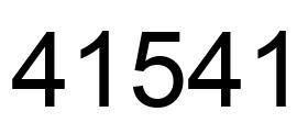 Number 41541 black image