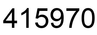 Número 415970 imagen negro