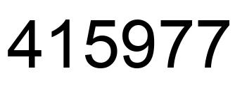 Número 415977 imagen negro